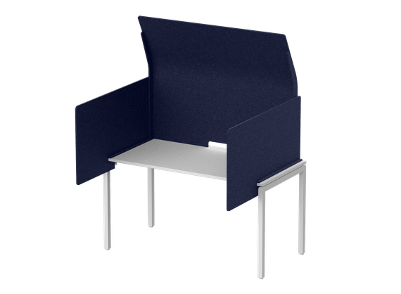 Кабина с высоким экраном-парусом и выступающими боковыми стенками 115х112х113