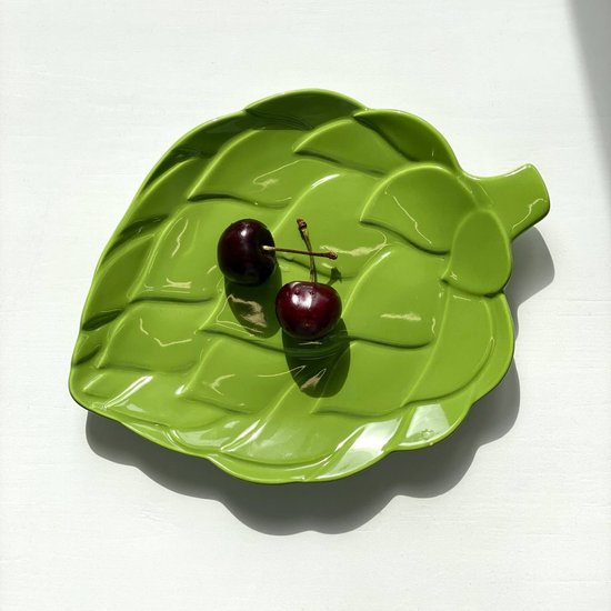 Тарелка «Артишоки», зелёная, 20 х 17 см