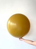 S шар гигант 24"/60 см пастель горчичный (БГ-90)