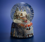 Новогодний стеклянный снежный шар "Загадай желание"