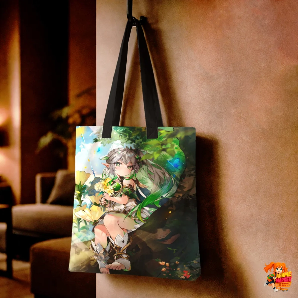 Сумка шоппер с принтом Genshin Impact
