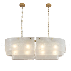 Люстра Cloyd PAMIR C12 / шир. 100 см - латунь - белое матовое стекло (арт.11657)