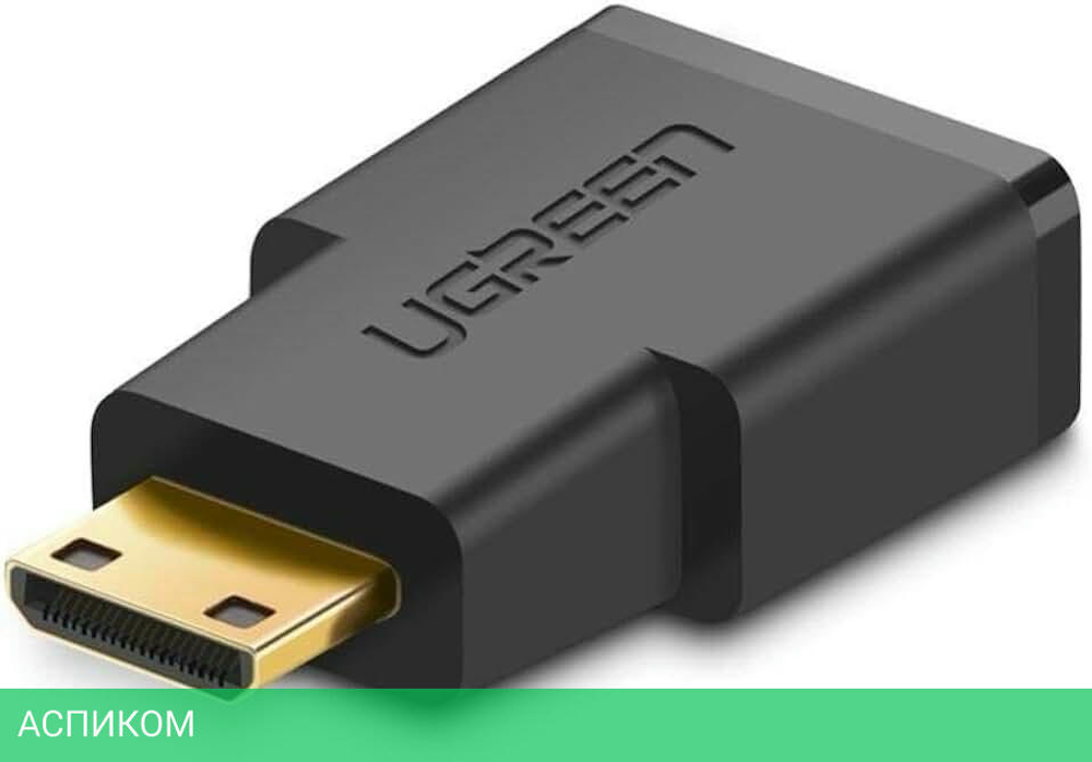 Кабель-переходник UGREEN Mini HDMI (M) to HDMI 2.0 (F) Black (20101)