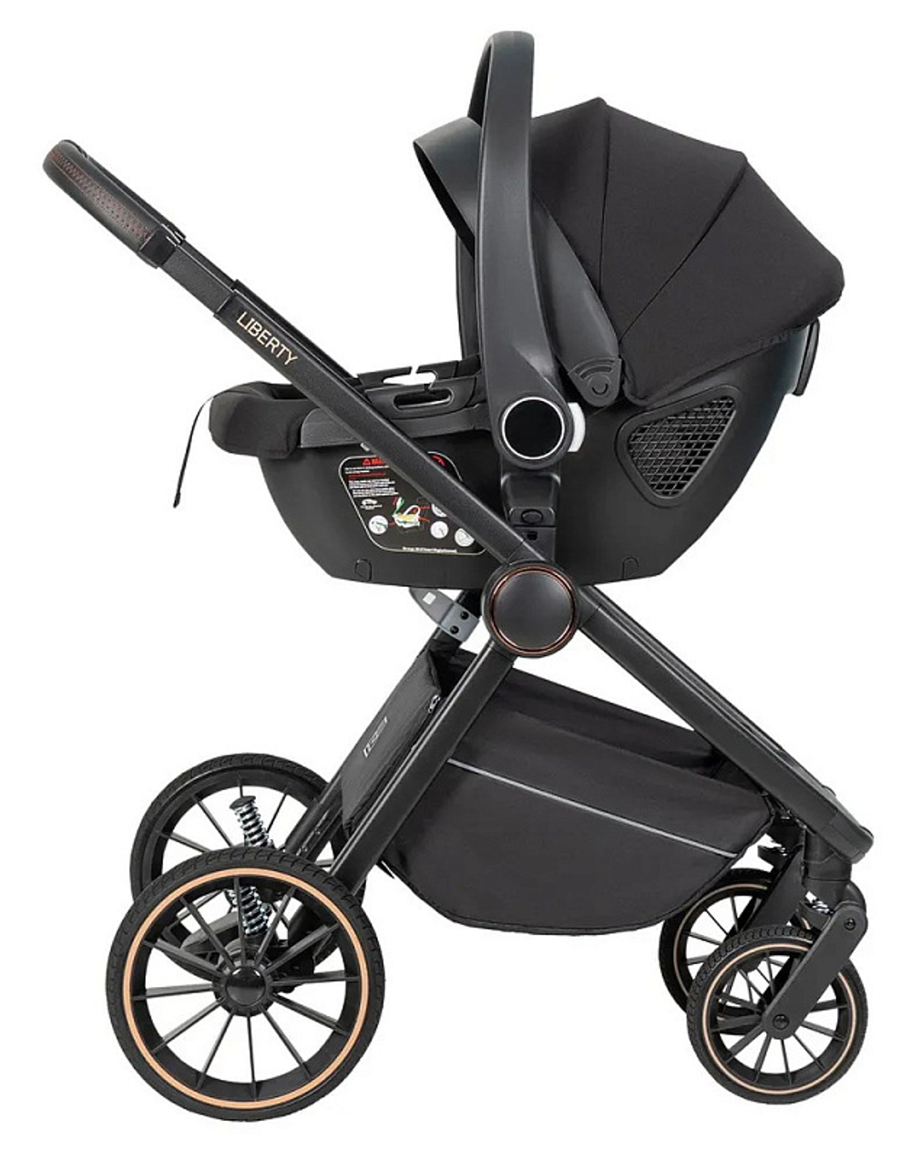 Детская коляска Farfello Liberty 3 в 1 Black magic/Магический черный LBR-1