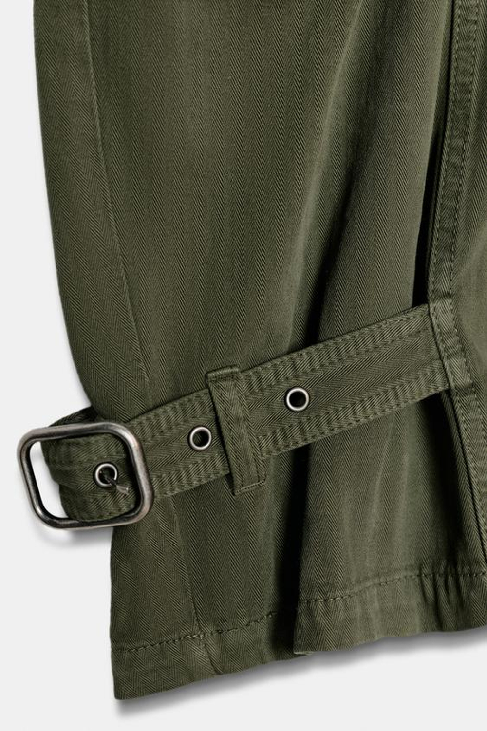 ZARA БРЮКИ КАРГО BARREL — ZW COLLECTION, СВЕТЛЫЙ ХАКИ