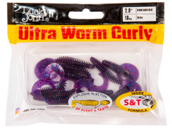Слаги съедобные искусственные Lucky John ULTRAWORM Curly 2in (50 мм), цвет S63, 10шт.