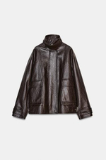 Оверсайз куртка из искусственной кожи ZW COLLECTION - ZARA