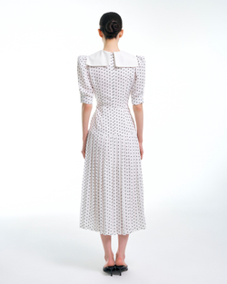 Платье Primavera (белый в горошек)