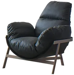 Кресло Jupiter, черная кожа