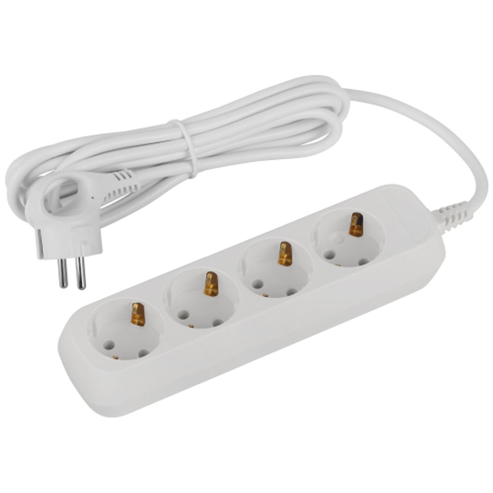 Удлинитель электрический ЭРА UDL-16-430-E Greenline 4 розетки с заземлением 3м ПВС 3x1мм2