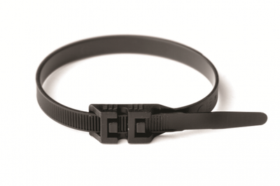 Хомут P12 гибкий, черный, 9х300