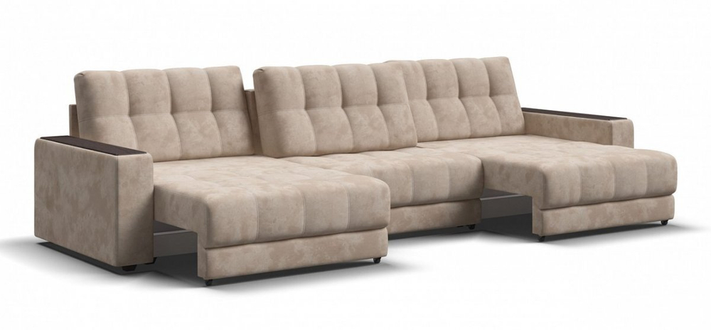 Диван Босс Гранд Велюр Алькантара пепел