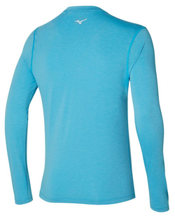 Футболка мужская теннисная теннисная Mizuno Impulse Core Long Sleeve Tee - maui blue