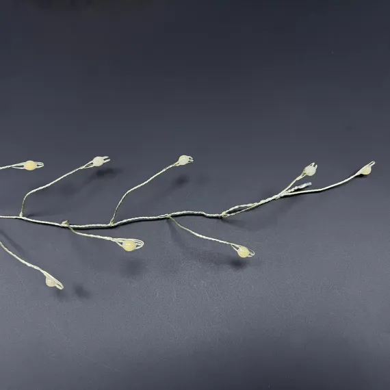 Светодиодная нить Капли 600 белых ламп, 15 м., 24В, серебряный провод, LUCA (84912)