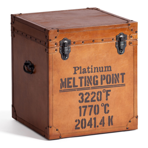 Столик - сундук Secret De Maison TRUNK ( mod. 2008 ) 40х40х45 см дерево манго/кожа буйвола