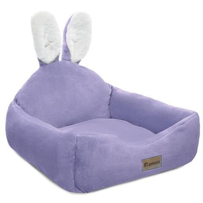 Лежанка квадратная "Зайка", сиреневая, 500*500*220мм, Gamma