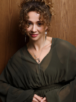 Серьги "Star pearl thorn" c черным агатом Silver