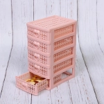 Комод малый «ПАЛЕРМО», цвет пудровая роза, 5 отделений, 13*9*18,5см