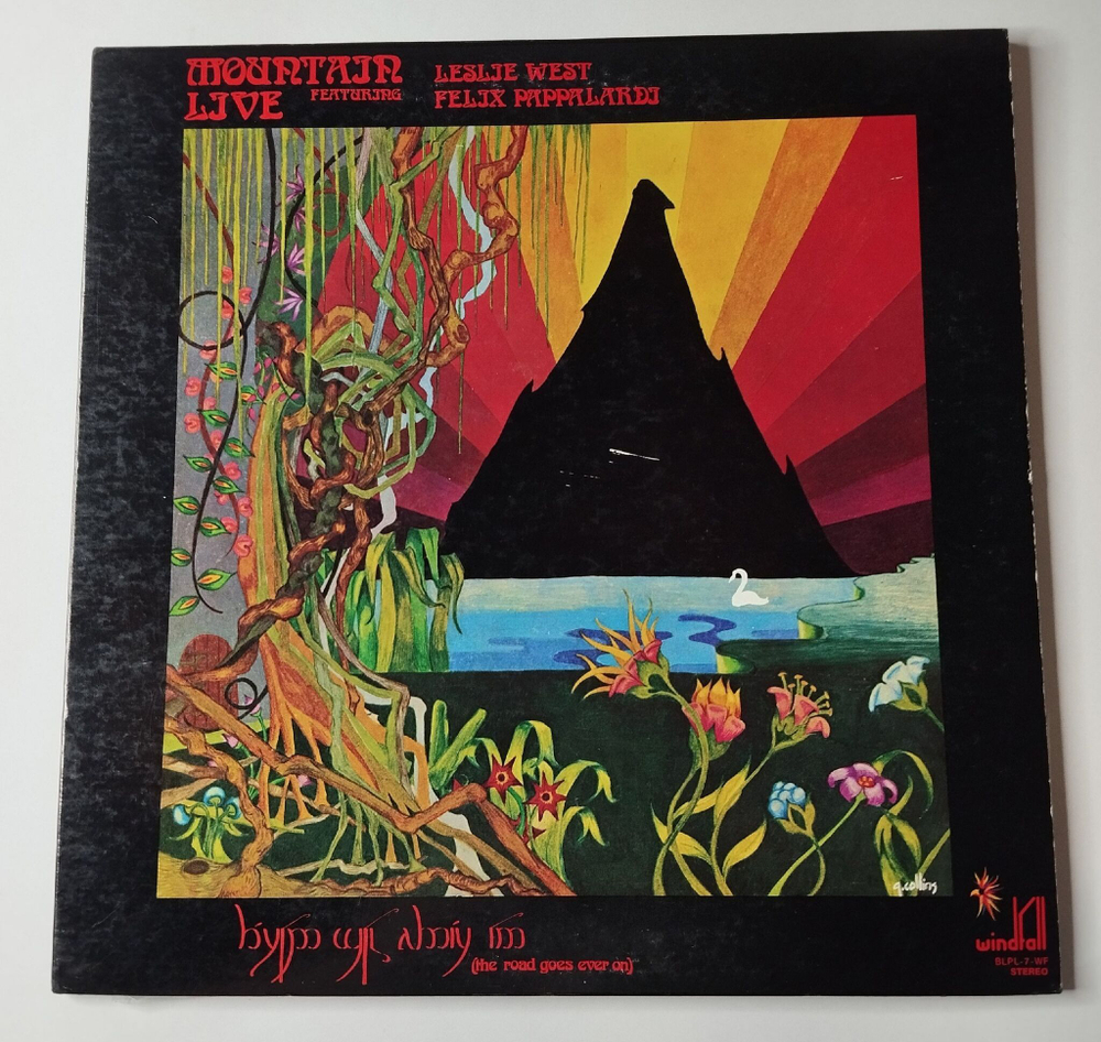 Винтажная виниловая пластинка LP Mountain Live The Road Goes Ever On (Japan 1972) (No Obi) Long Red