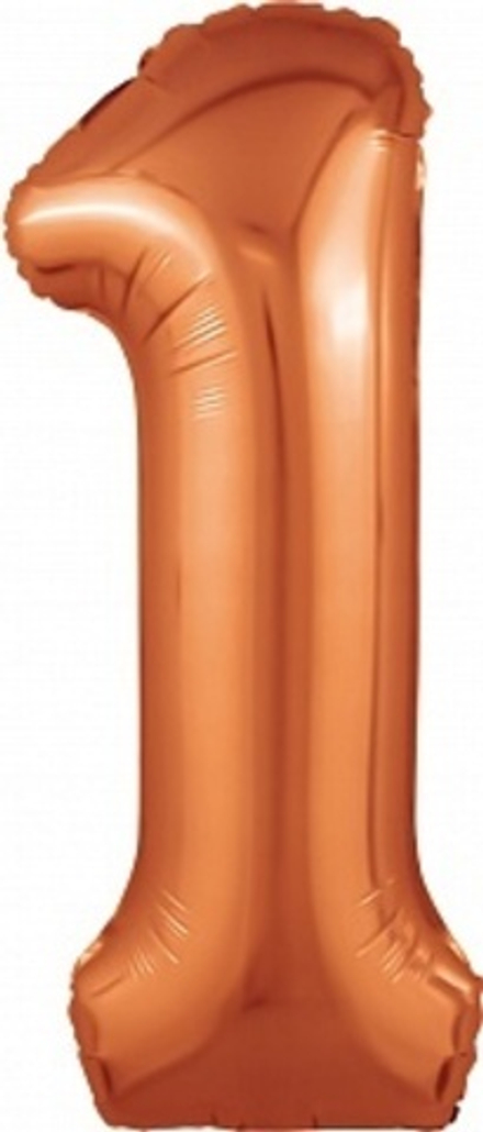 Р Цифра 1 Slim Папайя (40''/102 см)