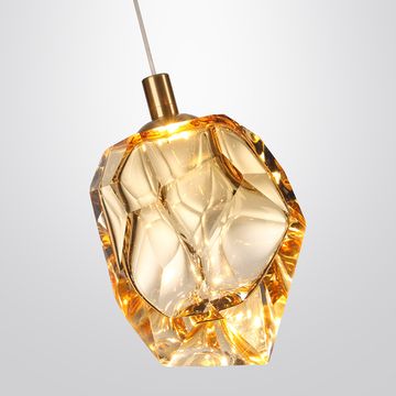 Подвес 4W 3000K 7111/4LB бронзовый/янтарный GEMME Odeon Light