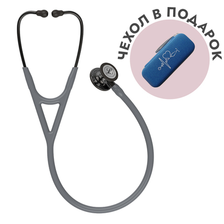 Стетоскоп Littmann Cardiology IV, серый, дымчатая акустическая головка, дымчатый ствол (6238)