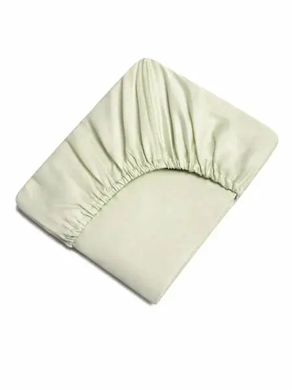 Простынь на резинке Перина 120х60 в кроватку оливковый