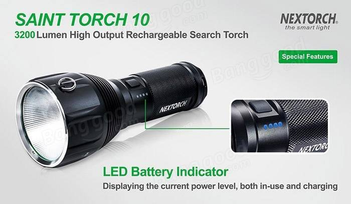 Фонарь Nextorch SAINT TORCH 10 поисковый, 3200 люмен