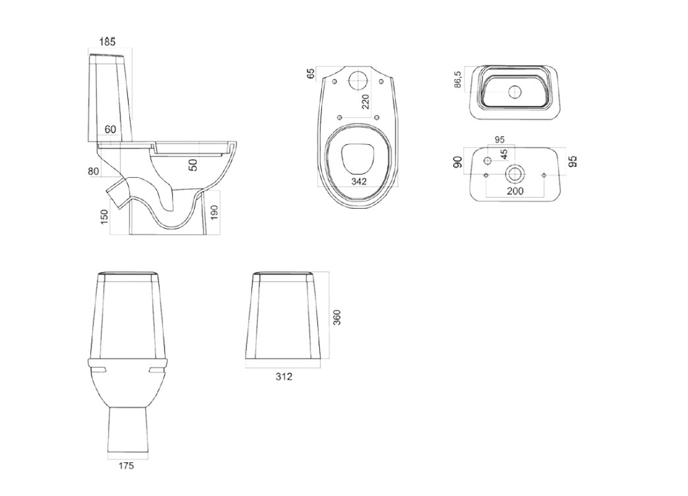 Унитаз-компакт Sanita Luxe Марс  Комфорт с сидением Wirquin