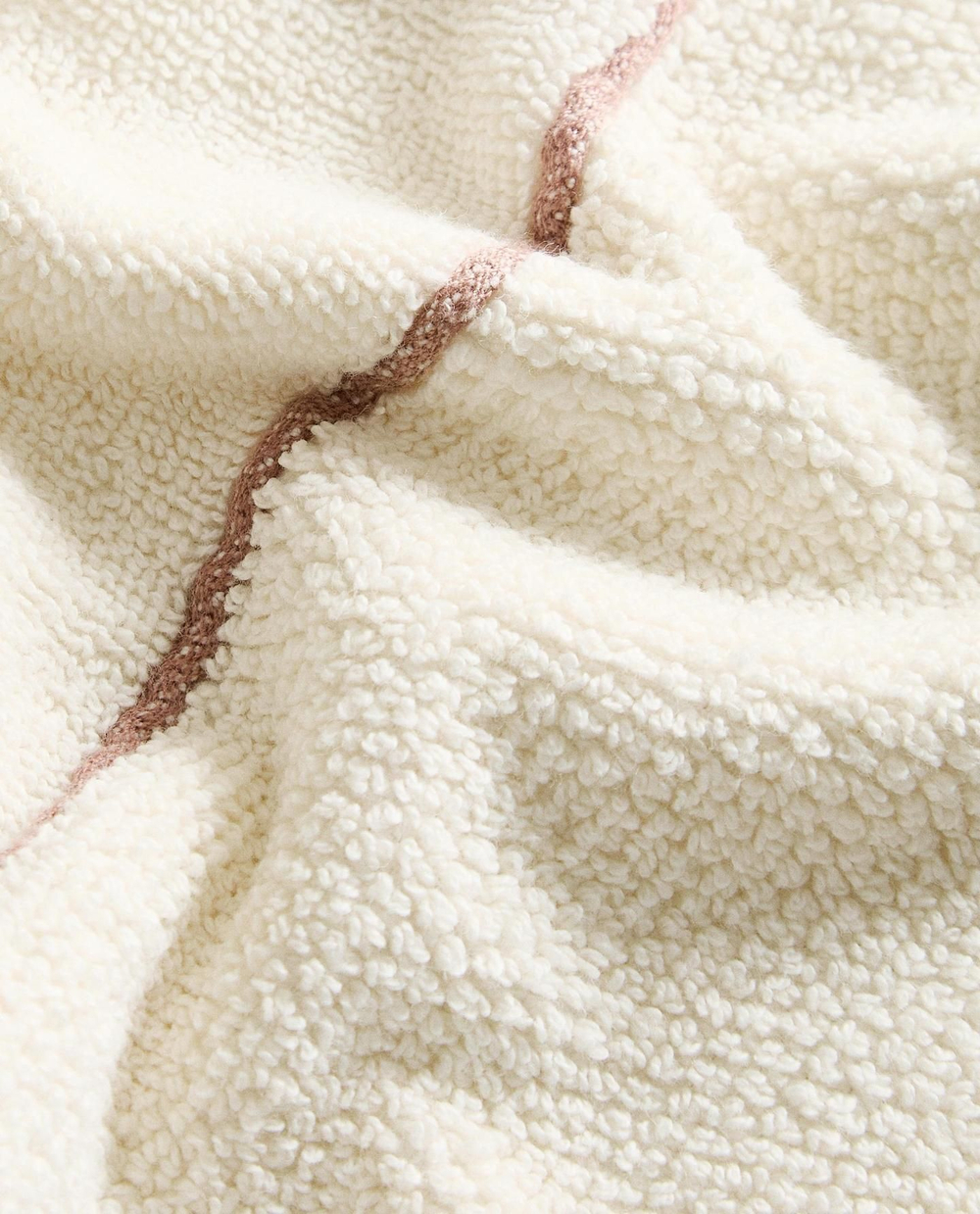 Zara Home - Банное полотенце с рисовой каймой, белый, 30х50 см
