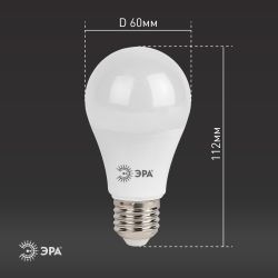 Лампа светодиодная ЭРА STD LED A60-13W-860-E27 13Вт груша холодный дневной свет Е27 | Лампы cветодиодные Груша (A)