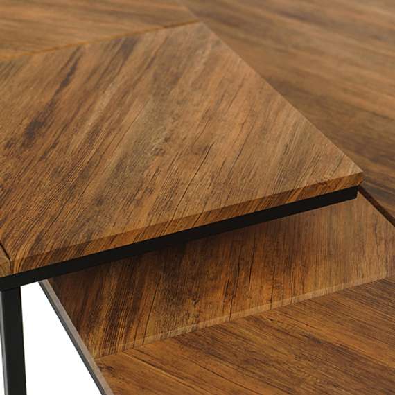 Стол журнальный Эклектик дуб американский/чёрный