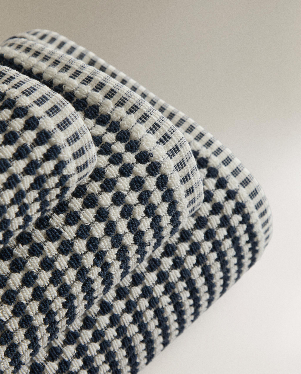 Zara Home Полотенце для лица и рук из хлопка, тёмно-синий
