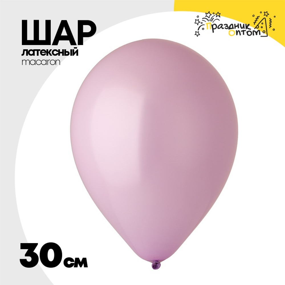 Шар латексный Macaron Стандарт 30 см (Фиолетовый)