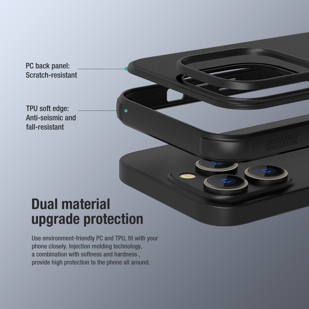 Чехол от Nillkin c поддержкой беспроводной зарядки MagSafe для iPhone 14 Pro, серия Super Frosted Shield Pro Magnetic
