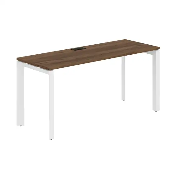 PR.203.DM.P59.WH / Стол 1600х600х750 / профиль: 59х59 белый; столешница: дуб модена