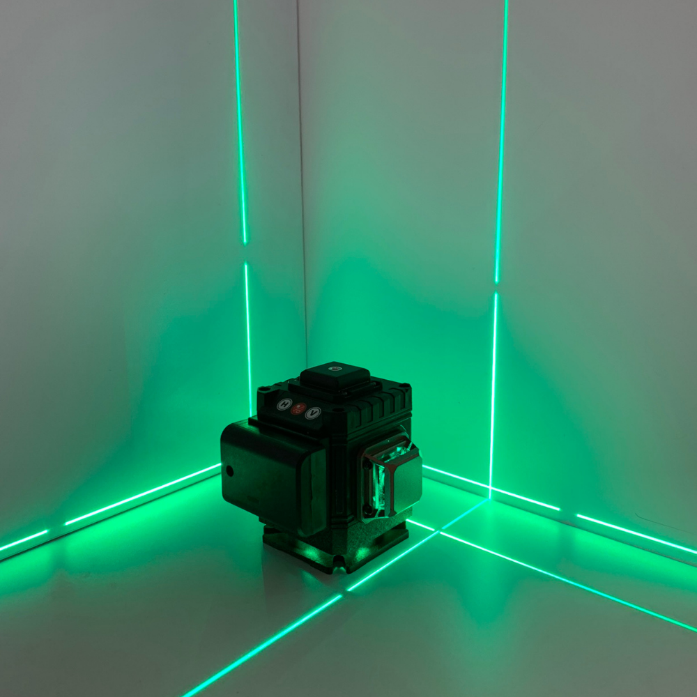 Лазерный уровень/нивелир профессиональный 3D HABCO L01, Зеленый луч 12 линий, Bluetooth + App iOS & Android