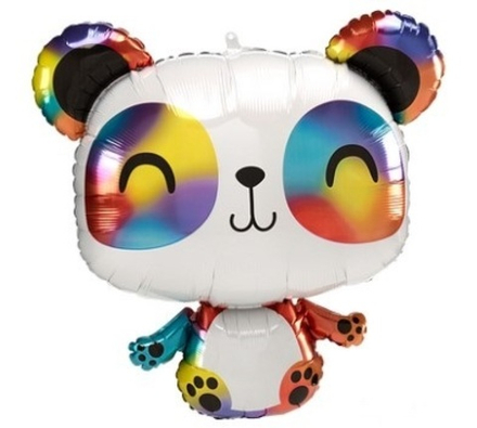 Фигурный шар "Радужный мишка-панда" 60 см