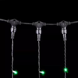Светодиодный занавес 2*3 м., 600 разноцветных LED ламп, черный провод ПВХ, LTC (PCL602-11-2M)
