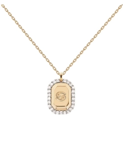 Колье Знак Зодиака Рак серебро 925 пробы покрытое золотом