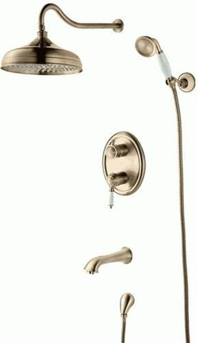 душевая система LEMARK Villa "Тропический дождь", встраиваемая, бронза LM4822B