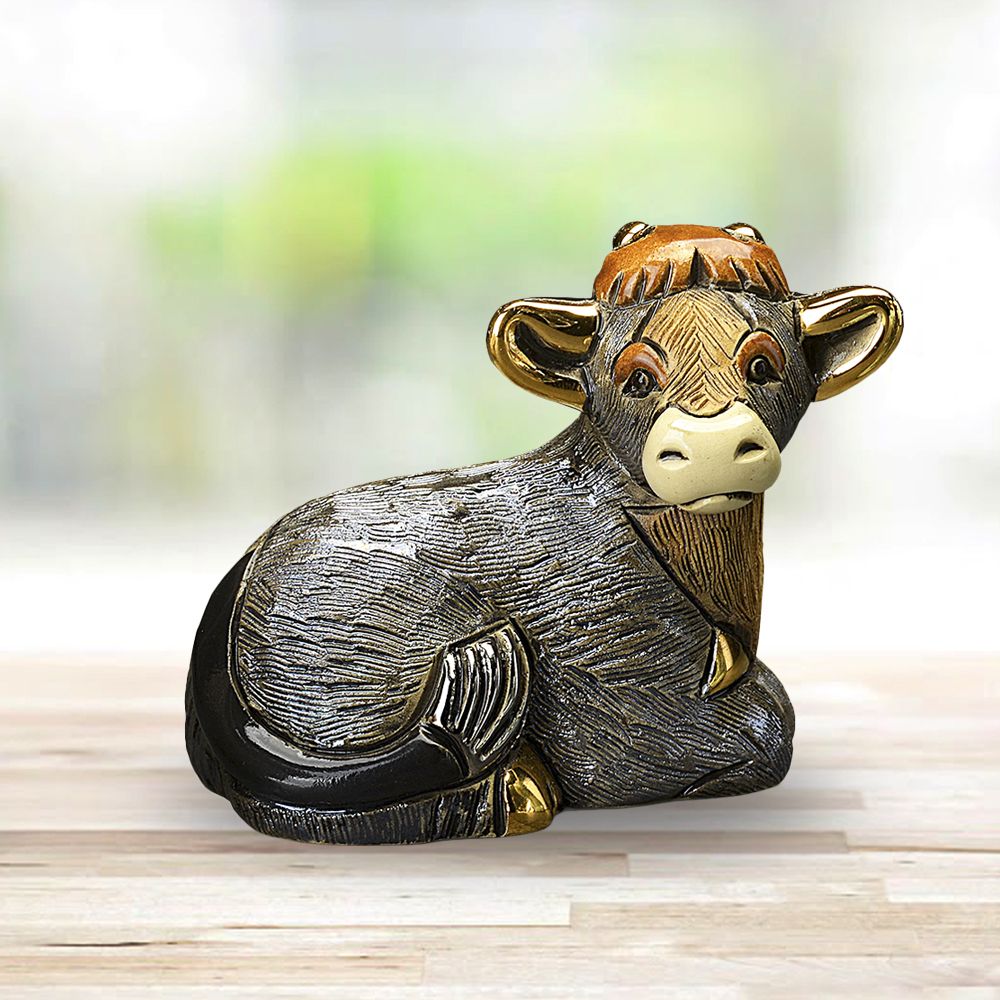 De Rosa Rinconada Керамическая cтатуэтка Бычок рождественский