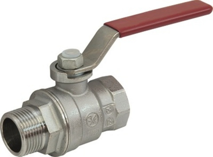 Кран шаров.хромир. с вн./нар. резьбой 1/2", ручка-рычаг.