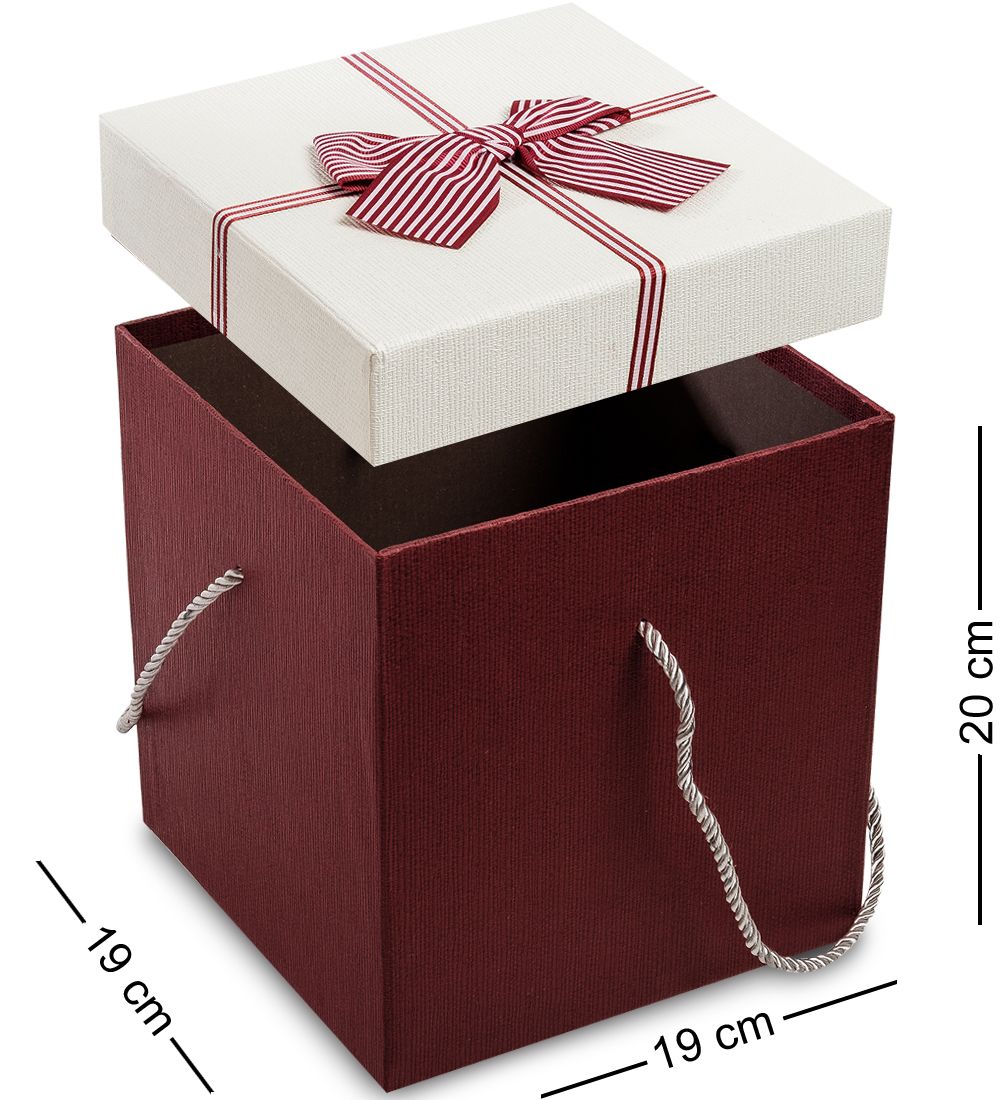 WG-33/3-B Коробка подарочная «Куб» цв.бордов./бел.