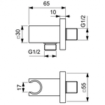 Комплект для встройки 7 в 1 Ideal standard CERATHERM C100 PVD Магнит