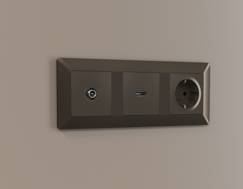 AF110633 Рамка ALFA Line (Темная бронза матовый) 3-ая