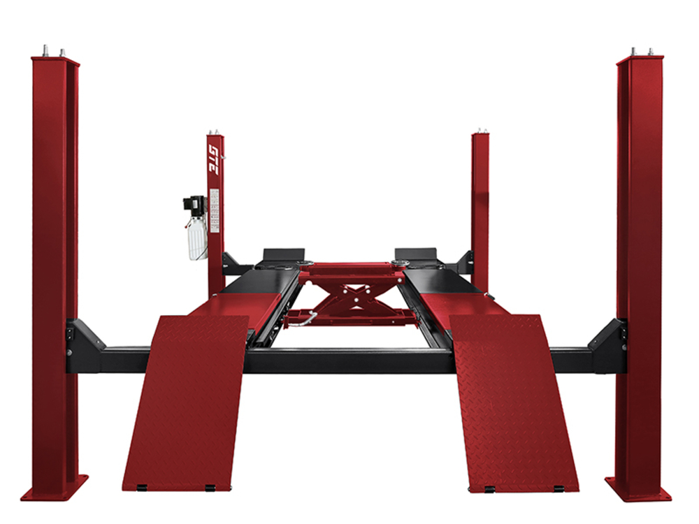 Подъемник электрогидравлический 4т 180-1700мм 4-х стоечный 380В для сход-развала с траверсой 2т GTE