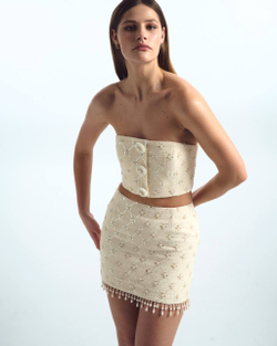 Комплект из твида «Tweed Strapless Elegance»