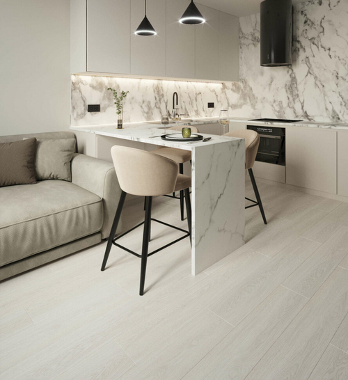 Каменный SPC ламинат AlixFloor City Line Дуб светло-серый