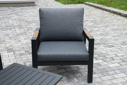 "Орхидея" лаунж-зона 4-местная из алюминия, цвет темно-серый